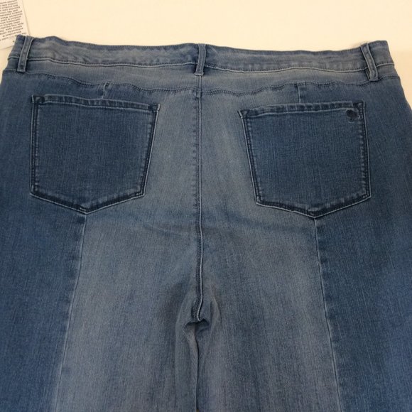 Martha Stewart Regular Seamed Panel 5-Pocket Ankle Jeans 22W - Picture 7 of 11